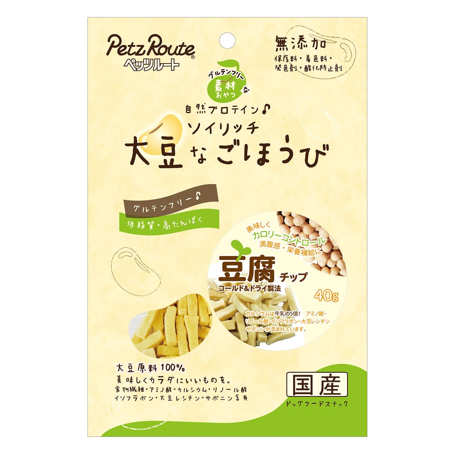 ペッツルート (Petz Route)大豆なごほうび 豆腐チップ 40g商品画像