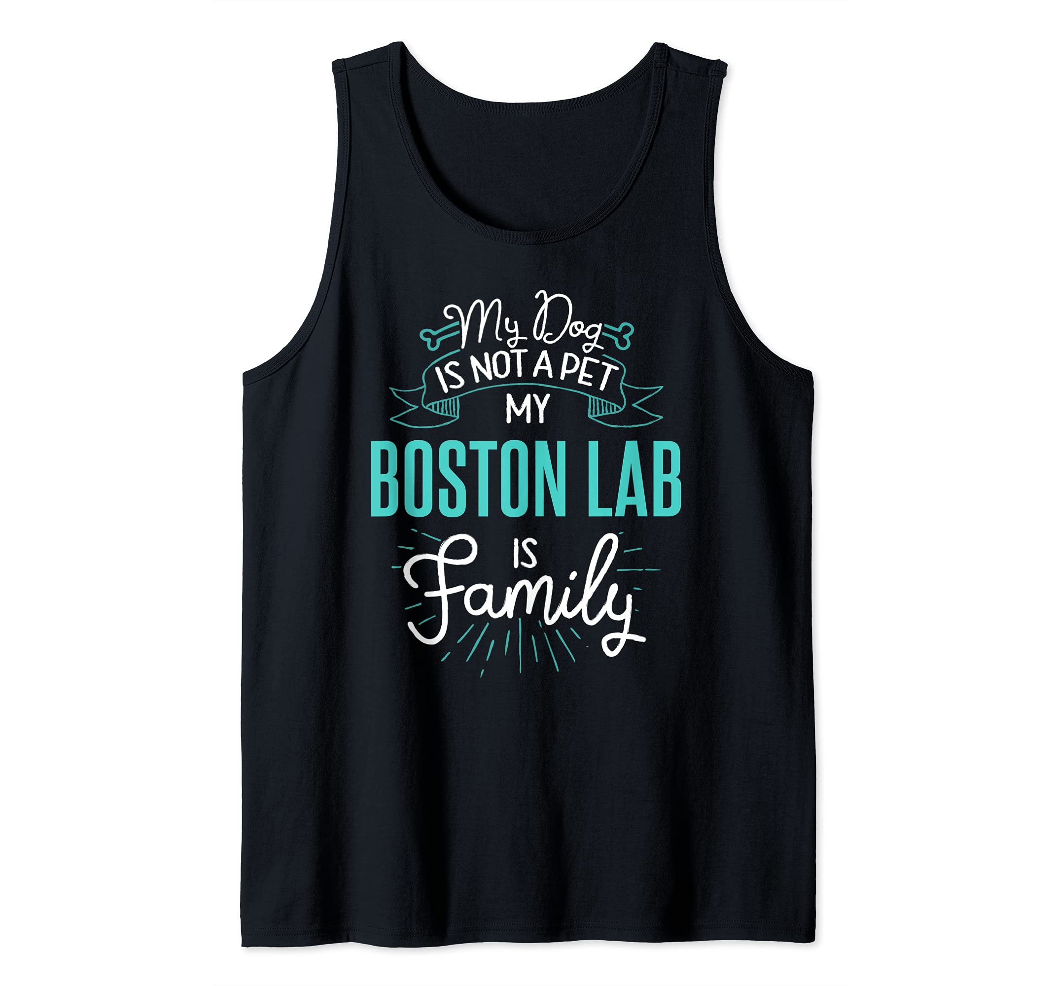 Cute Boston Lab Design Family Dog Giftn Tank Top