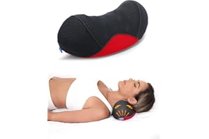 Bespilow Patented Dual-Layer Cervical Neck Roll Pillow-Comfort Top + Firm Memory Foam Base,Ergonomic Contour Support,Cooling Breathable Case- Relieves Neck Pain from Office,Travel,Sleep& Poor Posture