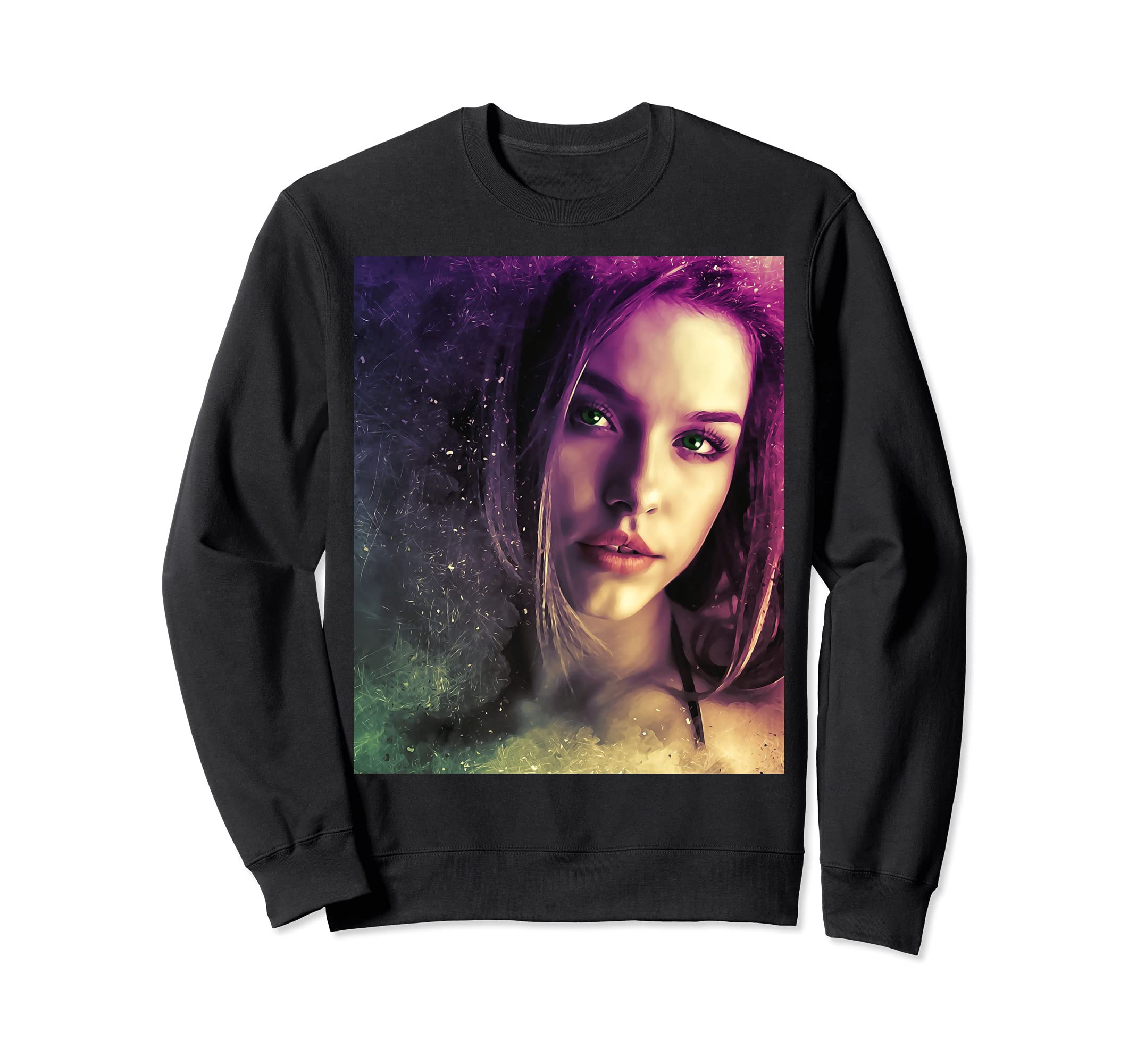 The Only Beautiful Woman With Purple Hair Dark Brown Eyes Sweatshirt