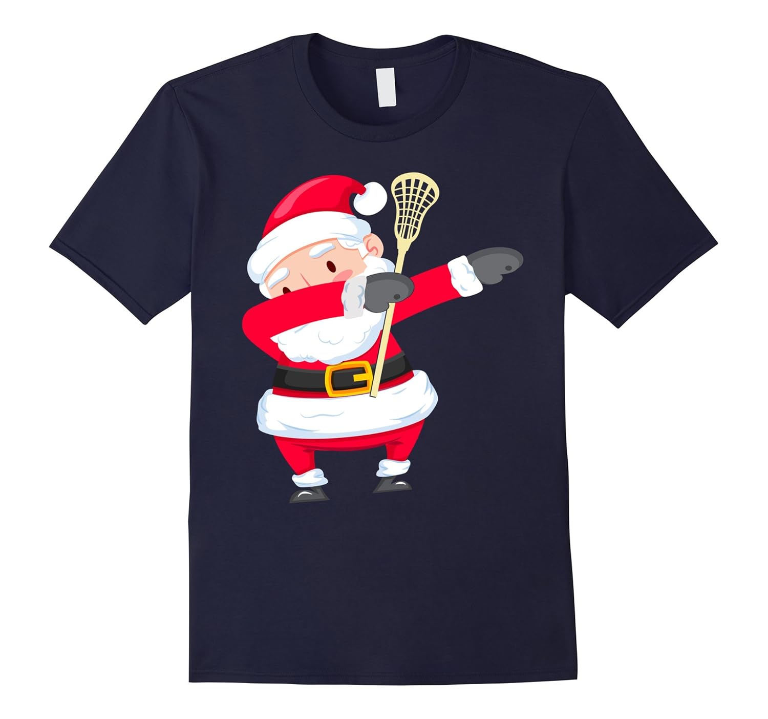 Christmas Dabbing Santa Lacrosse Tshirt Funny Santa Dab Tee-Rose