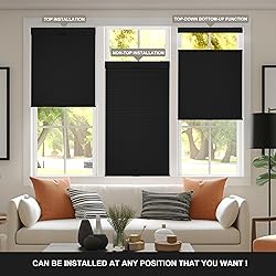 Boolegon No Drill No Tools Cellular Shades Top Down