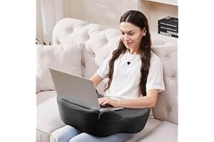 cooloo8 Lap Desk, Reading Pillow, Laptop Pillow for Lap, Portlands Portable Desk Pad for Bed, Couch, Car (Black)