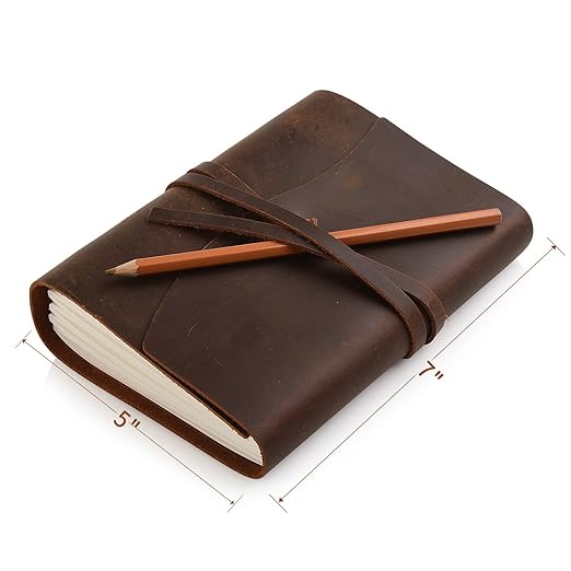 title=Diario Taccuino in cuoio, lavorato a mano – Legatura vintage. Taccuino o block