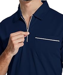 ZITY Men's Pique Short Sleeve Polo Shirt Breathable
