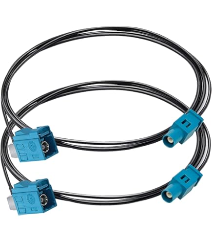 Fakra Z Female To Female Cable 6.5 Ft Fakra Z Antenna Extension Cable For Car Stereo, GPS, Sirius XM, FM/AM Radio & 4G LTE Fakra Z Extension Cable