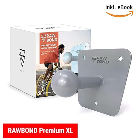Rawbond Wandhalter für Fahrradträger | Inkl. Schrauben, U-Scheibe & Dübelsatz | Extra Langer Wandhalterung für deinen Fahrrad
