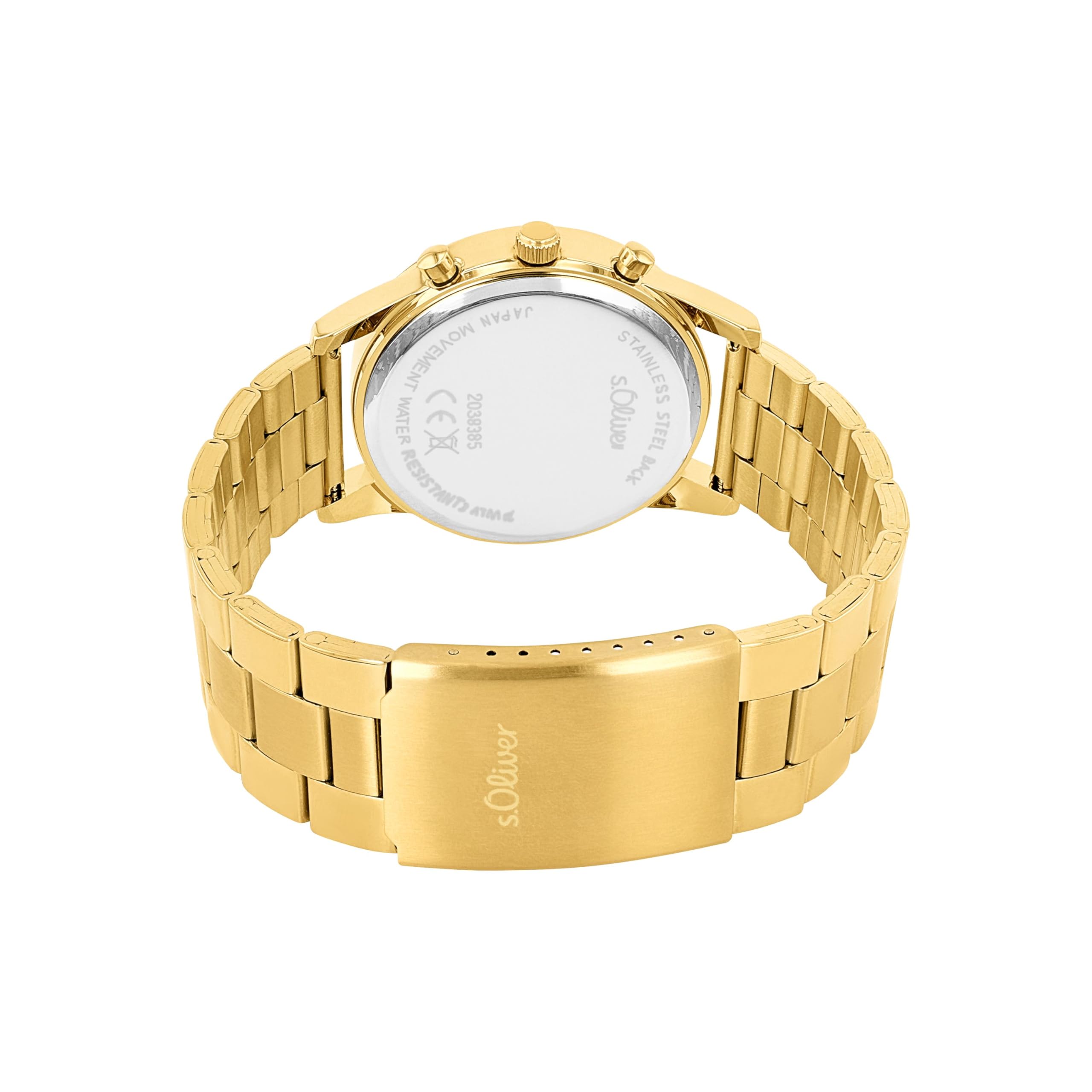 s.Oliver Armbanduhr Herren Chronograph Analog, mit Edelstahl Armband, 3 bar Wasserdicht, Kommt in Uhren Geschenk Box