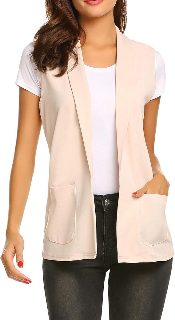 sleeveless blazer vest
