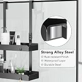 Pickpiff Shower Caddy Hanging Organizer 2-Tier Stainless Steel Black Over Door view 2