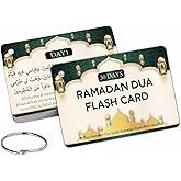 YIYDONG 30 Daily Ramadan dua Card Set,Ramadan dua Cards Arabic & English with English meening for Kindergarten, Preschool, Homeschool