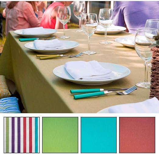 Mistral Home Tischdecke Gartentischdecke 140x200 Cm Abwaschbar Teflon Beschichtet Wasserabweisend Turkis Amazon De Kuche Haushalt