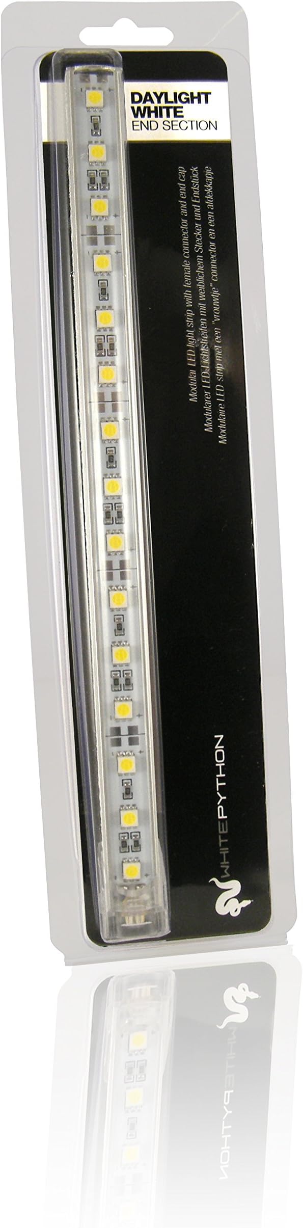WhitePython LED Strip with End Cap, Daylight White