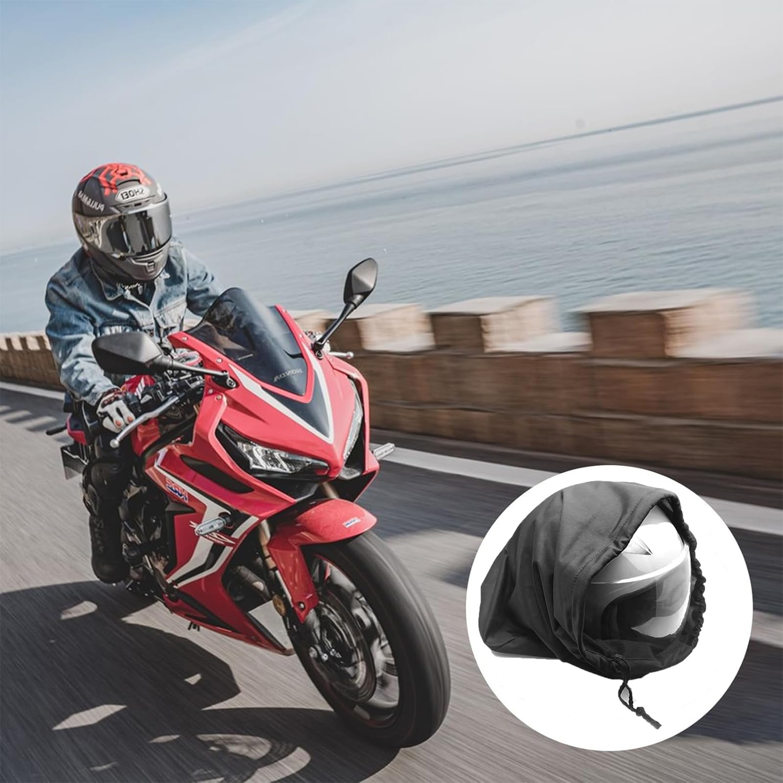 helmbeutel motorradhelm, helmbeutel fahrradhelm, Atmungsaktives Vlies mit Kordelzug Tasche für Motorradhelm, Fahrradhelme, Skihelme, Basketball Sport Gym Training 4