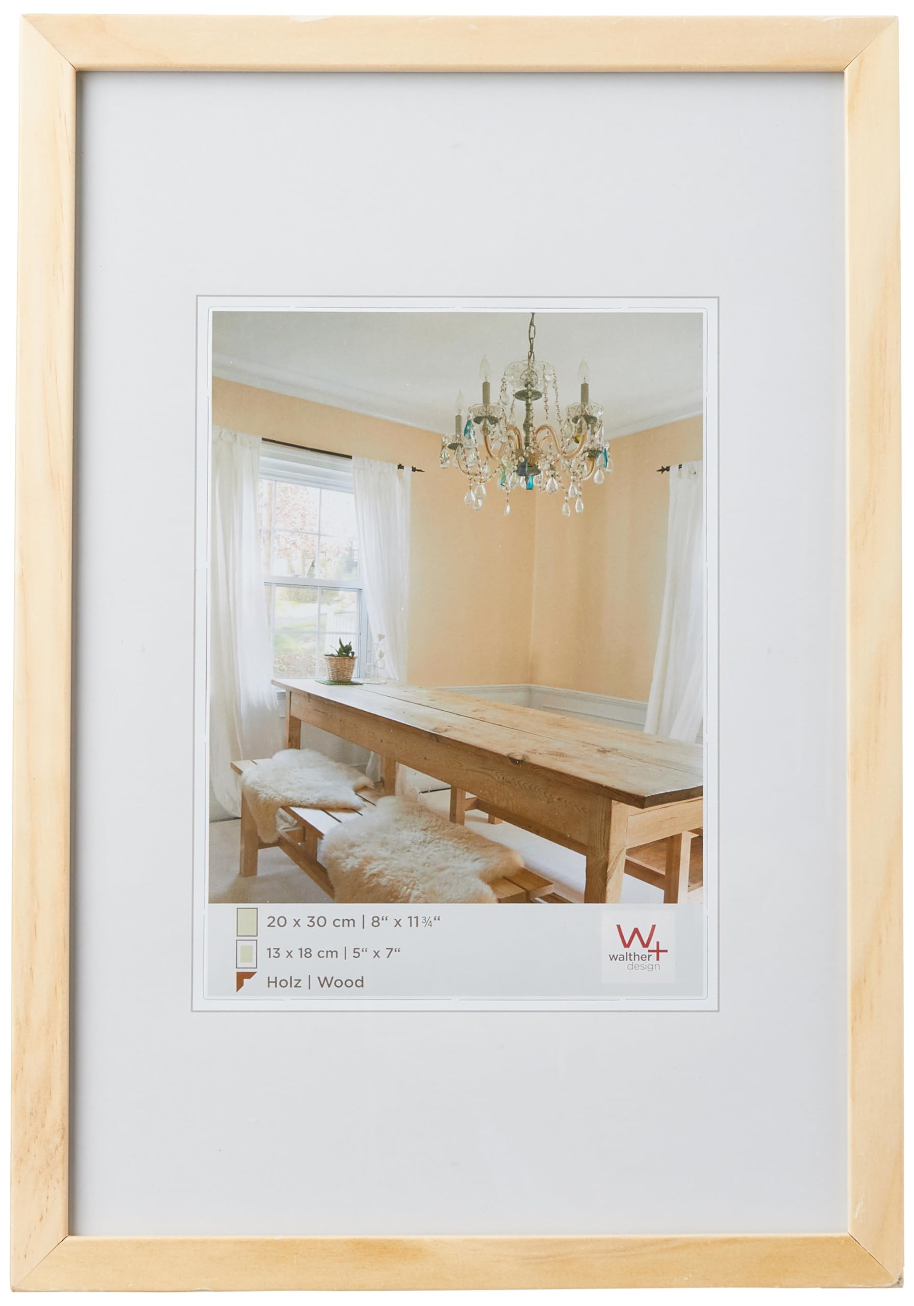 walther Design Picture Frame Pine 20 x 30 cm Peppers Wooden Frame BP030K