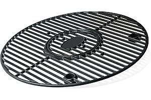 FlameDuty 19.5" Cast Iron Round Grill Grate Grid for Pit Boss K24,Akorn Kamado Ceramic Grill,Char-Griller 16620,Louisiana Grills K24,Solid Rod Round Coookin Grate Grill Grids