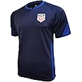 Icon Sports U.S. Soccer Federation USWNT Logo Adult T-Shirt Black w/Gold Logo