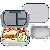 Bentgo Chill Max Leak-Proof XL Lunch Box - Included Ice Pack Keeps Food Cold; 5-Cup Capacity for Adults & Ages 8+, 3 or 4 Compartment Bento Box, BPA-Free, Dishwasher Safe (Fog & Deep Teal)