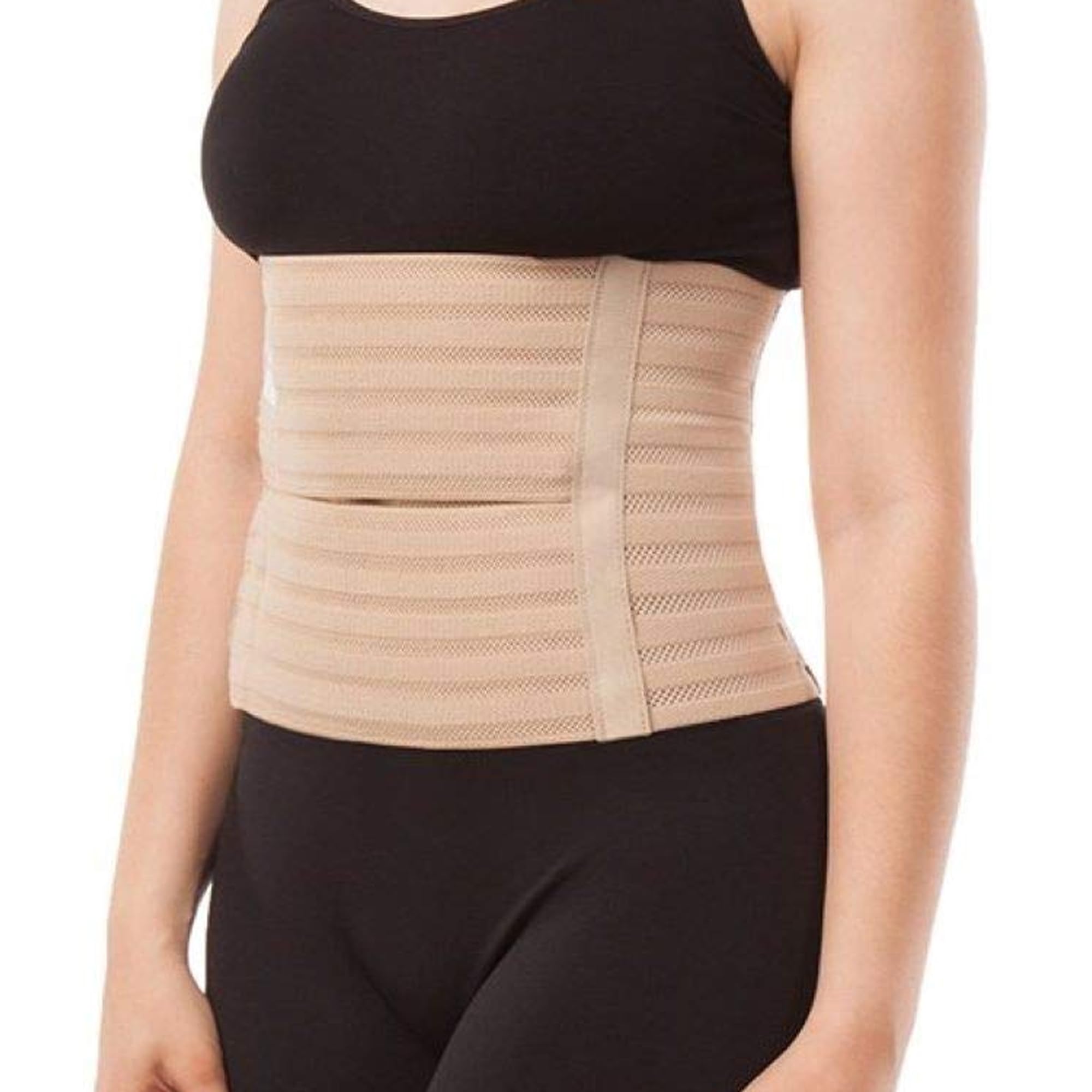 GABRIALLA Women's Breathable Abdominal/Back Support Binder/Wrap, Post-Partum, C-Section and Surgery Recovery, Body-Shaping Effect, Made in USA, Beige, XX-Large