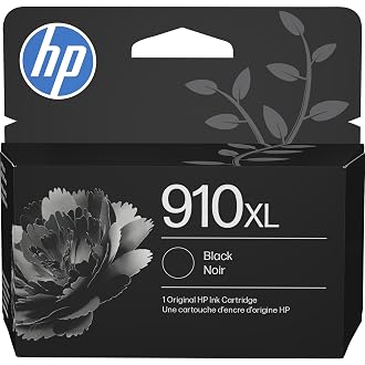 HP 910XL Black High-Yield Ink Cartridge | Works with OfficeJet 8010, 8020 Series, OfficeJet Pro 8020, 8030 Series | Eligible