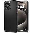 Spigen Thin Fit Designed for iPhone 15 Pro Max Case (2023) [Hard Shell] [Military-Grade Protection] - Black