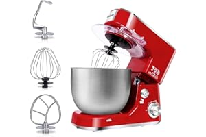 Stand Mixer, CUSIMAX 5-Qt Dough Mixer Tilt-Head Electric Kitchen Mixer with Dough Hook, Mixing Beater and Whisk Splash Guard 