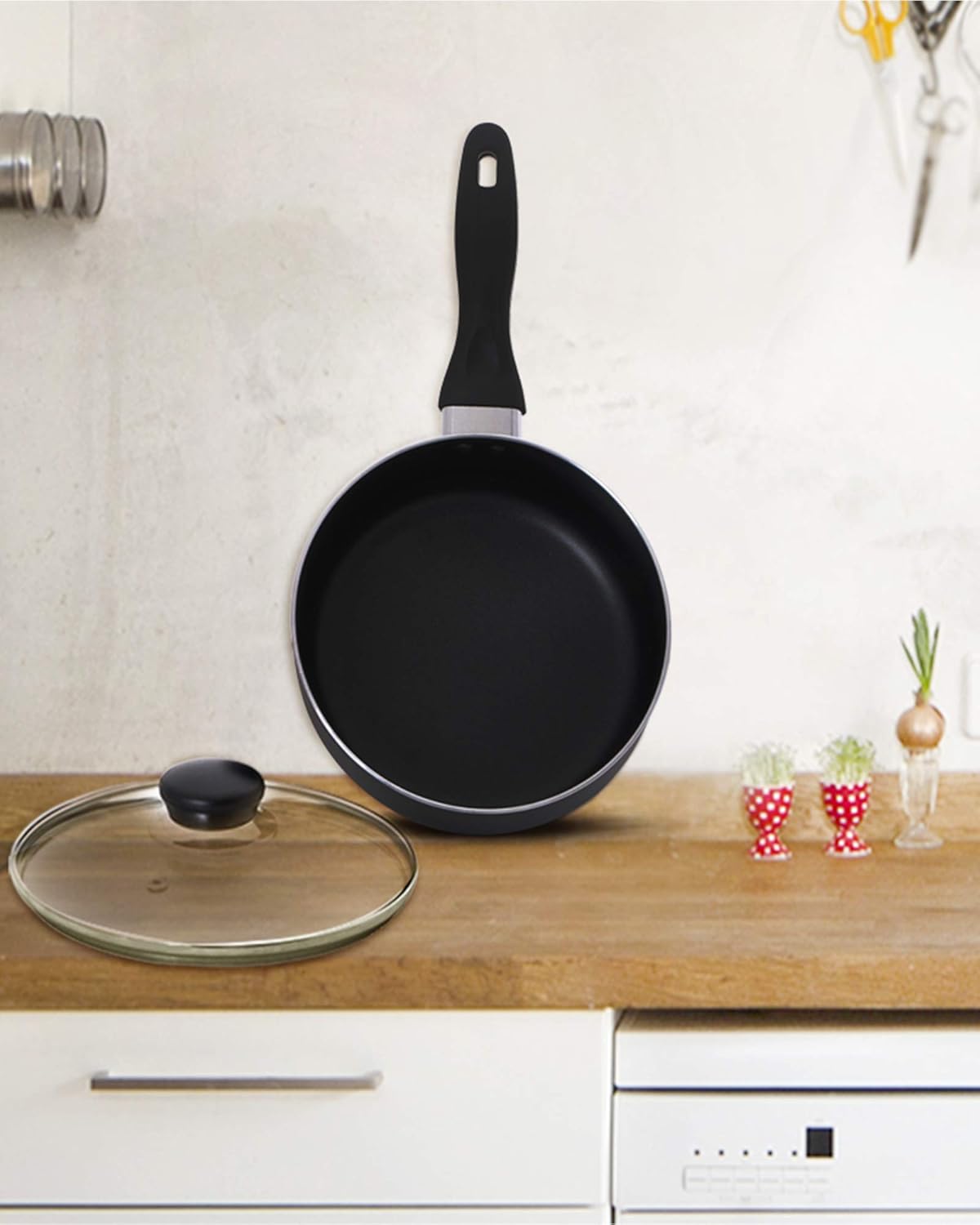 Utopia Kitchen Nonstick Saucepan Set - 1 Quart and 2 Quart - Glass Lid -  eBay