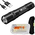 Nitecore MH11 USB-C Rechargeable EDC Flashlight, 1000 Lumen with Two Batteries and LumenTac Organizer