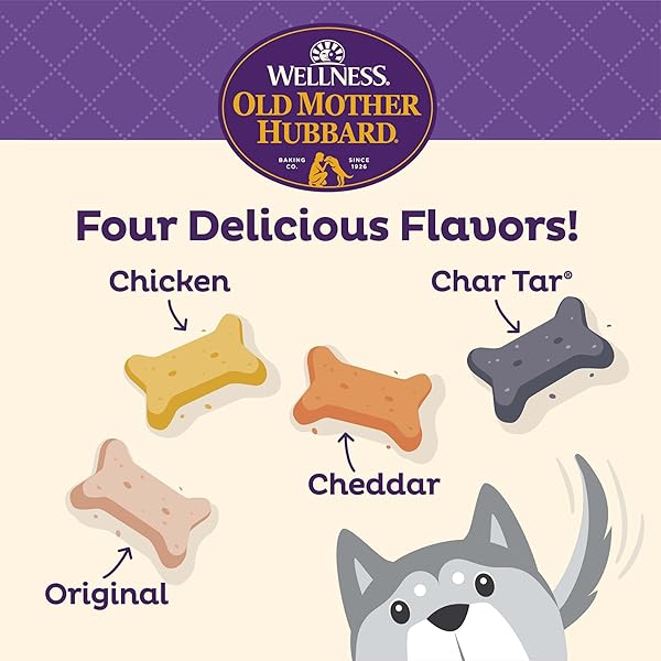 WELLNESS OLD MOTHER HUBBARD CLASSIC ORIGINAL MIX DOG BISCUITS, NATURAL TRAINING TREATS, 4 FLAVORS, SMALL SIZE, 20 OZ BAG