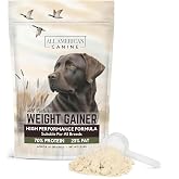 All American Canine Dog Weight Gainer Powder, High Calorie, 60 Servings | Muscle gain and recovery for underweight dogs, beef broth and whey protein, appetite stimulant, made in USA