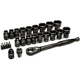 GEARWRENCH 25 Piece 3/8" Drive Pass-Thru Ratchet and Socket Set | GWX6PT25
