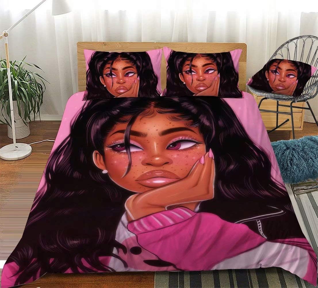 picture Black Bed Rooms For Girls african american girl bedding set twin black magical girl printed duvet cover black girl comforter cover for all season girls bedroom decor 1 duvet