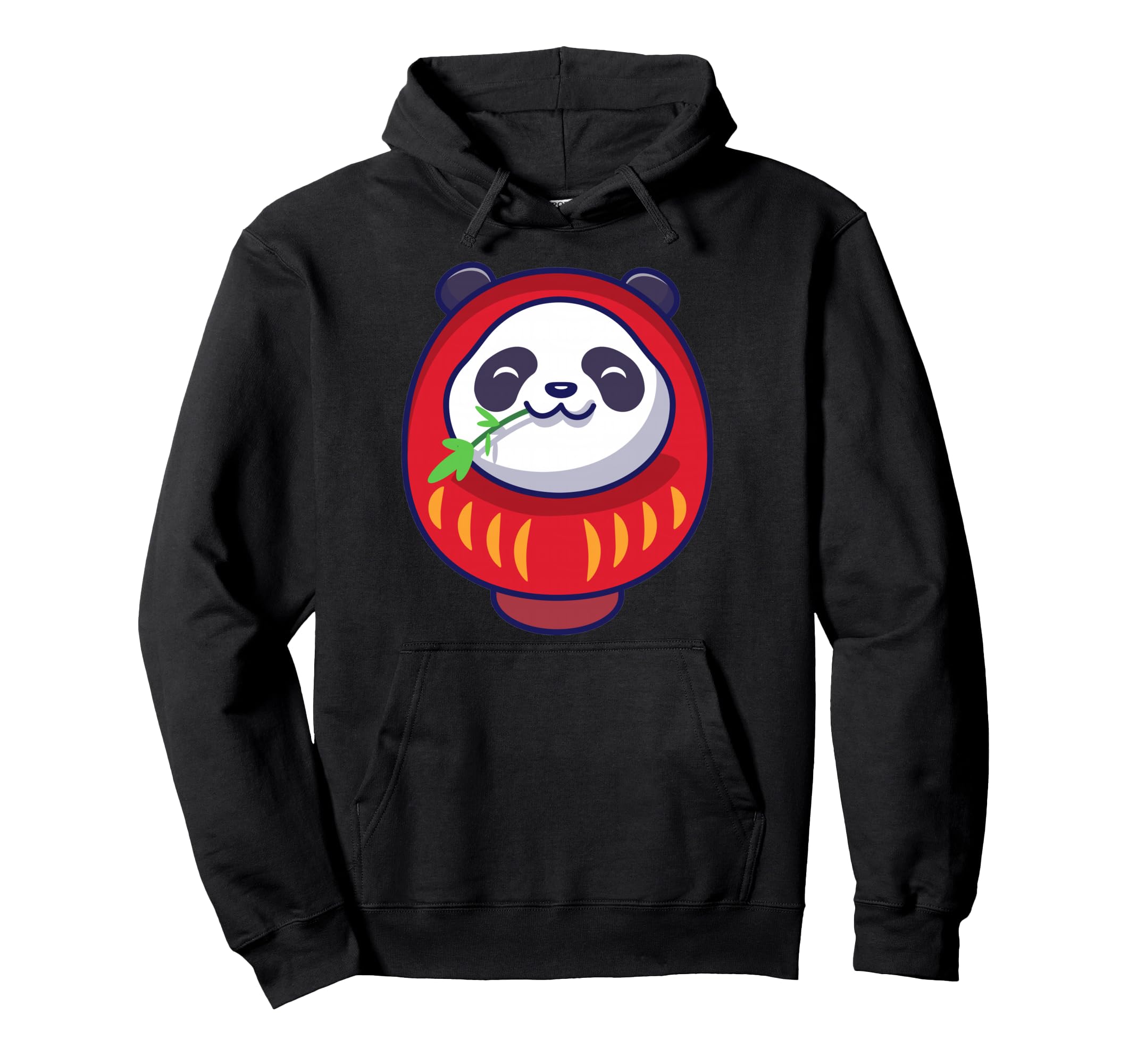 Japanese Daruma Doll Japan Cute Kawaii Panda Bear Pullover Hoodie