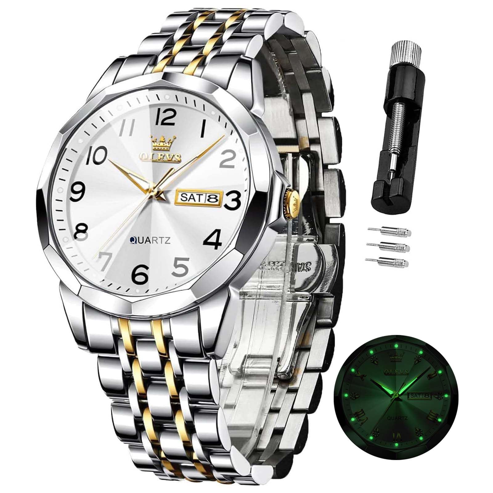 OLEVS Watches for Men Classic Business Dress Two