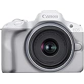 Canon EOS R50 Mirrorless Camera RF-S18-45mm F4.5-6.3 IS STM Lens Kit, 24.2 Megapixel CMOS (APS-C) Sensor, 4K Video, Hybrid Ca