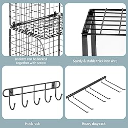 ThreeHio Garage Shelf Wall Mounted with Wire