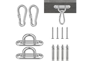 YIHATA Heavy Duty Swing Hanger, 2 PCS Ceiling Swing Mount 304 Stainless Steel Swing Hardware for Playground Patio Porch Indoor Outdoor, 2000lb Capacity Reliable and Safe Sliver