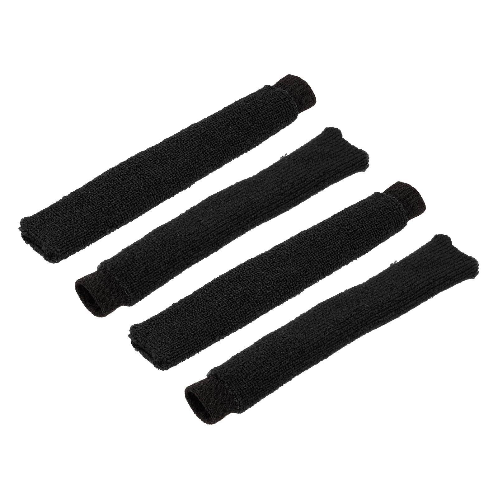 M METERXITY 4 Pack Badminton Towel Overgrip - Nylon Anti-Skid Sweatband Tennis Racquet Grip, Apply to Badminton/Tennis/Golf Handle (Black)