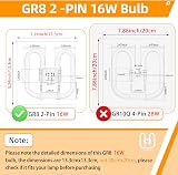 Liuyife GR8 16W 2-Pin CFL Lamp 4000K 230V Non-Dimmable 13.3cm x 13.3cm view 3