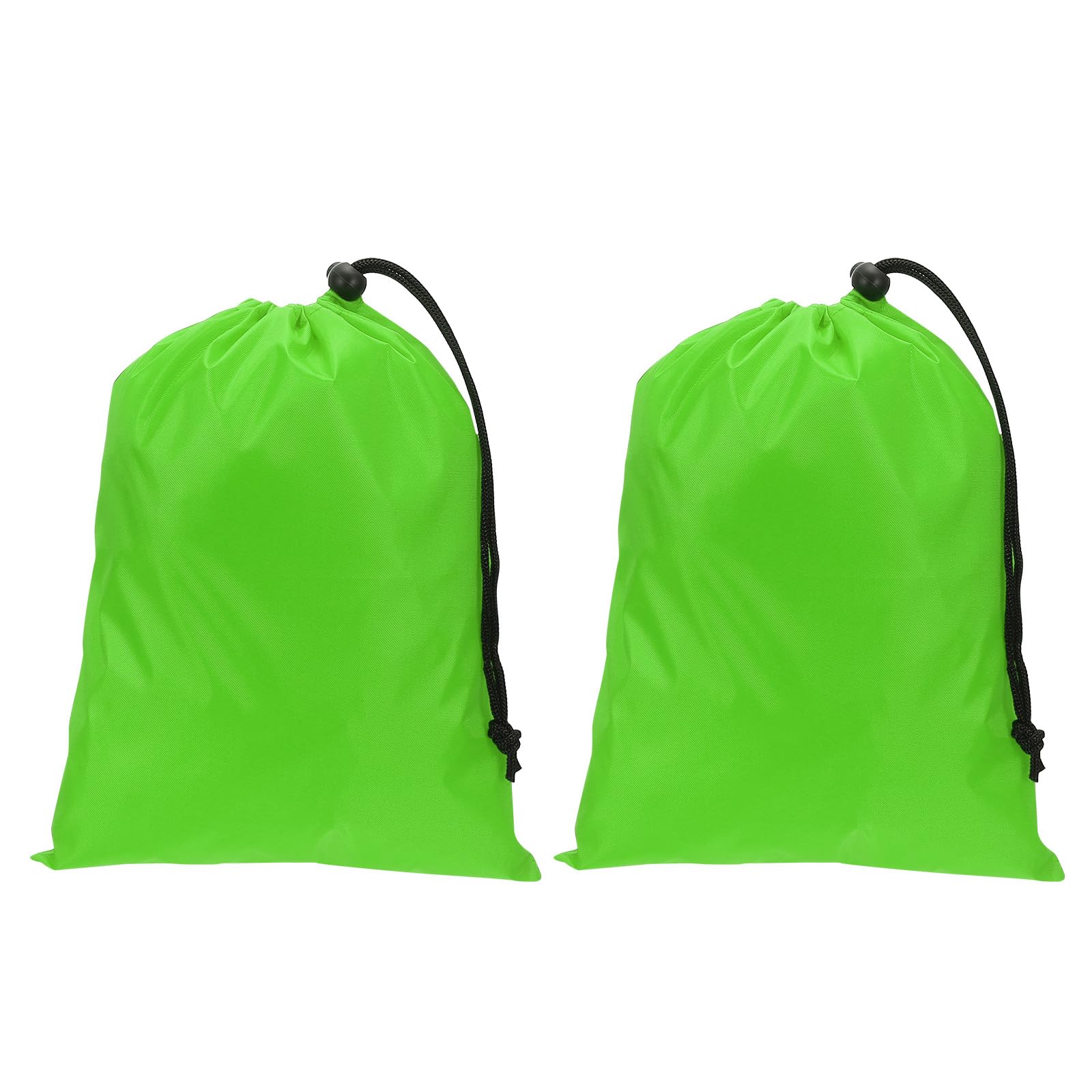 PATIKIL Polyester Laundry Bag, 2 Pack 12"x9" Heavy Duty Travel Bag with Drawstring Tear Resistant Dirty Clothes Storage for Traveling Camping College Dorm, Light Green