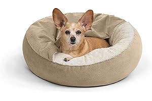 Best Friends by Sheri Cozy Cuddler Ilan Microfiber Hooded Blanket Cat and Dog Bed in Wheat 23"x23"