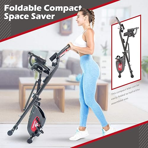 ADVENOR Exercise Bike Magnetic Bike Fitness Bike Cycle Folding