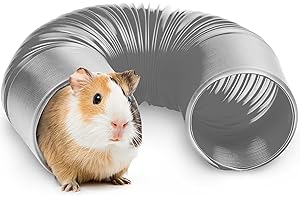 2 BROTHERS WHOLESALE Guinea Pig Tunnels and Hamster Tubes - Fun Ferret Tunnels - Ideal Rat Cage Accessories - Collapsible Guinea Pig Toys for Boredom Relief - Grey