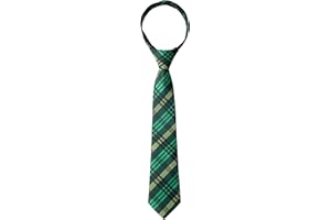 Spring Notion Boy's Plaid Woven Zipper Tie