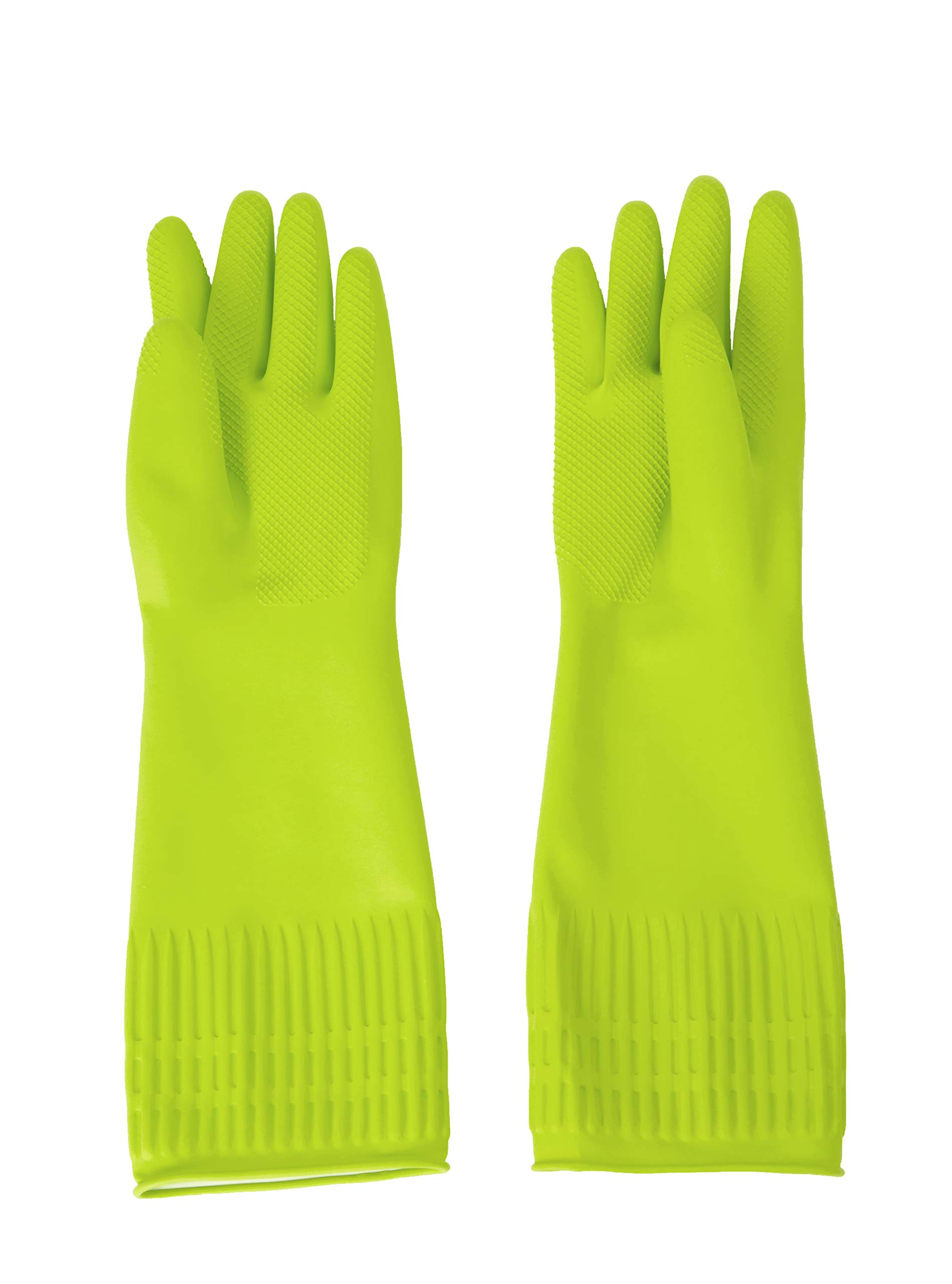 DABOGOSA Mamison Reusable Waterproof Household Dishwashing Cleaning Rubber Gloves, Non-Slip Kitchen Glove