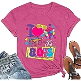 I Love The 80's Shirts for Women Vintage 80s Music Tee 80s Theme Party Short Sleeve Tops