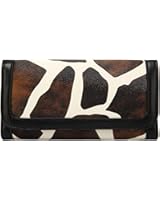 FASH Limited Giraffe Print Clutch with Contrast Trim