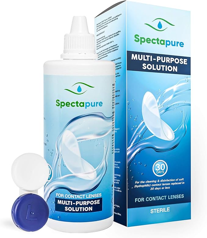 Spectapure Contact Lens Solution with Lens Case 360 ml Bottle Multi Purpose Triple Action