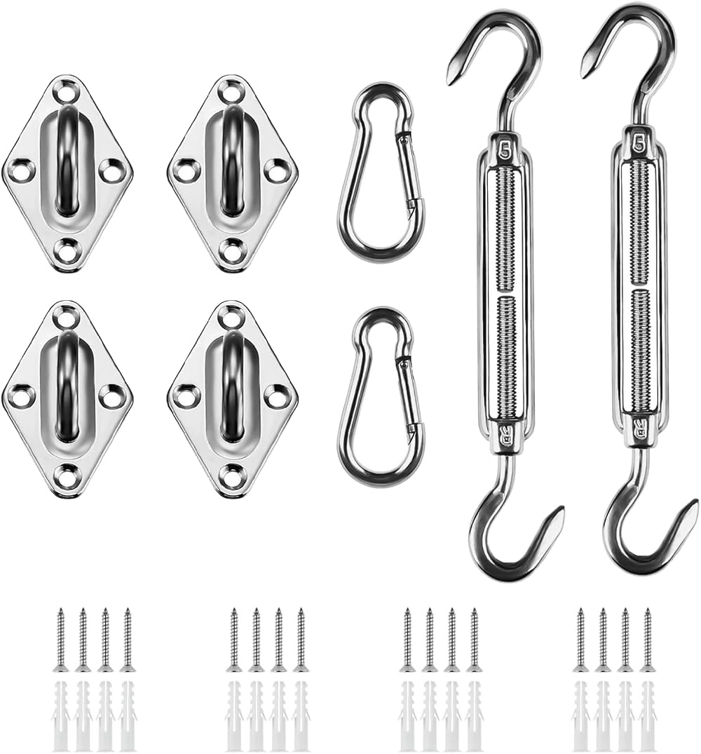 HOMPER Awning Attachment Set Heavy Duty Stainless Steel Hardware Kit M5 Set B