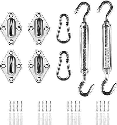 HOMPER Awning Attachment Set Heavy Duty Stainless Steel Hardware Kit M5 Set B